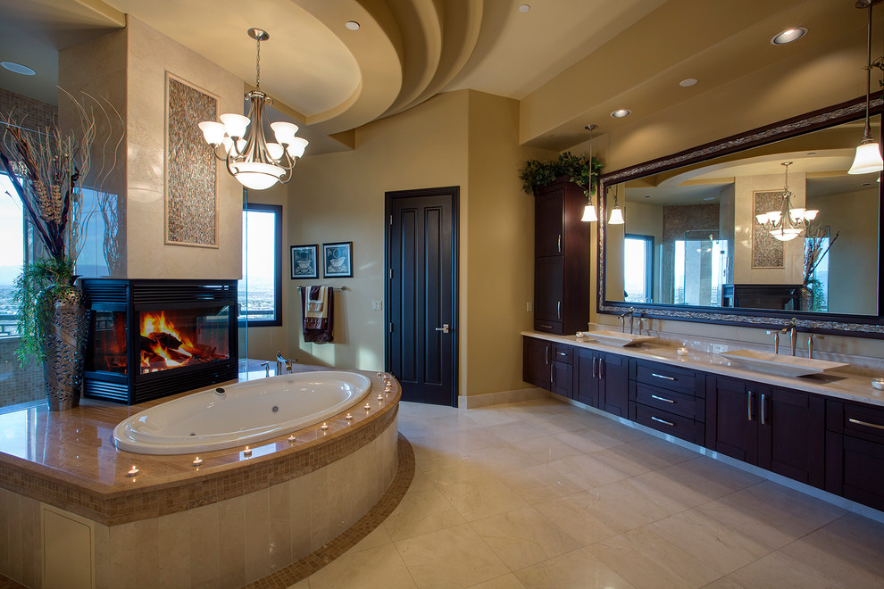 This is an example of a world-inspired bathroom in Las Vegas.