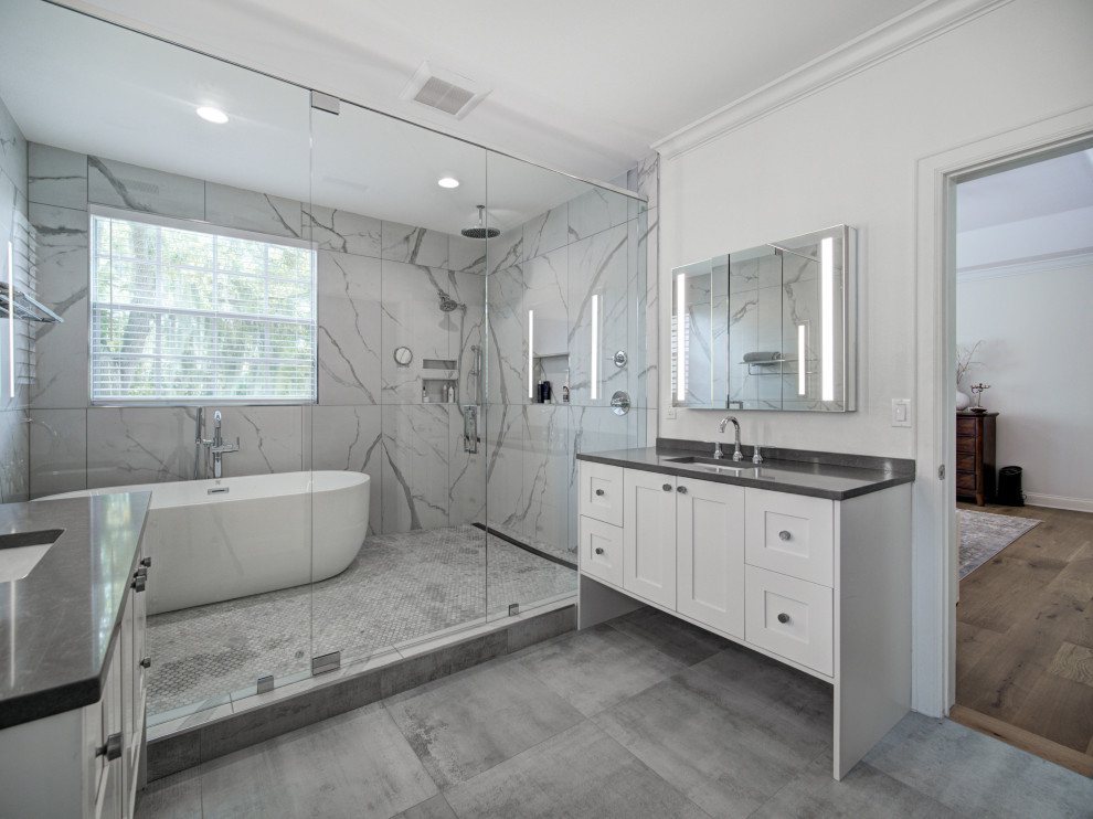 Tampa, FL Contemporary Renovation - Contemporary - Bathroom - Tampa ...