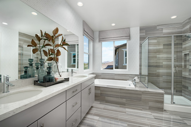 Teagan Master Bath In Menifee Contemporary Bathroom Denver By Richmond American Homes