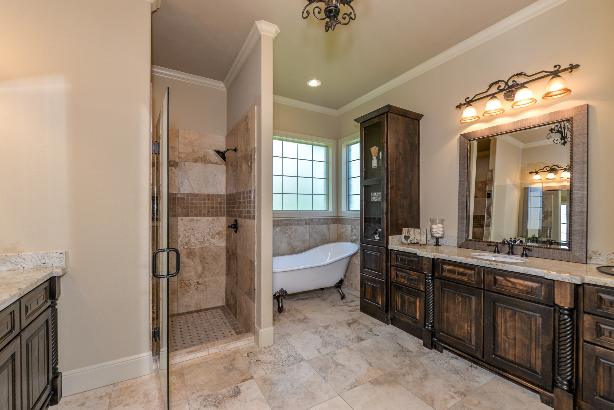 Texas Hill Country Master Bathroom Rustic Bathroom Austin By Paradise Oasis Pools Houzz