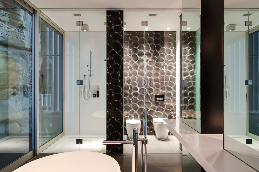 This is an example of a modern bathroom.
