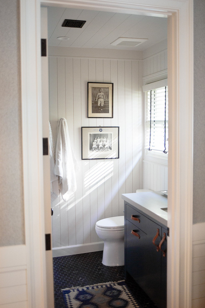 The Cobbler's Shoes Transitional Bathroom Los Angeles by Red