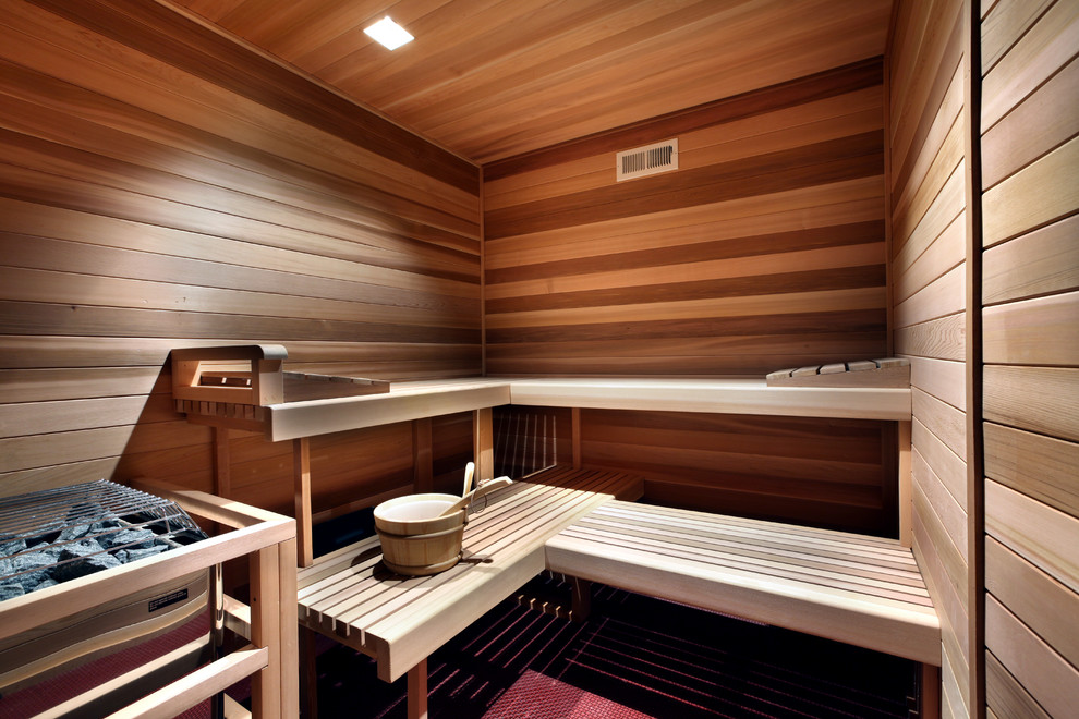Idée de décoration pour un sauna design.