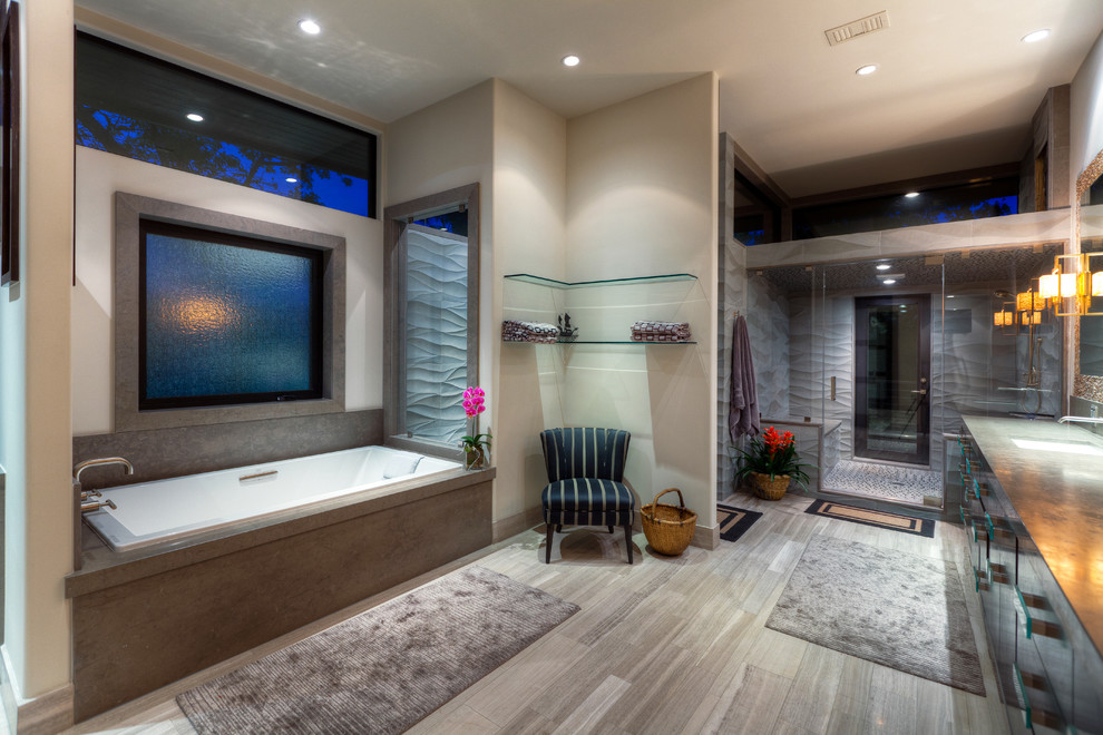 Modernes Badezimmer in Houston