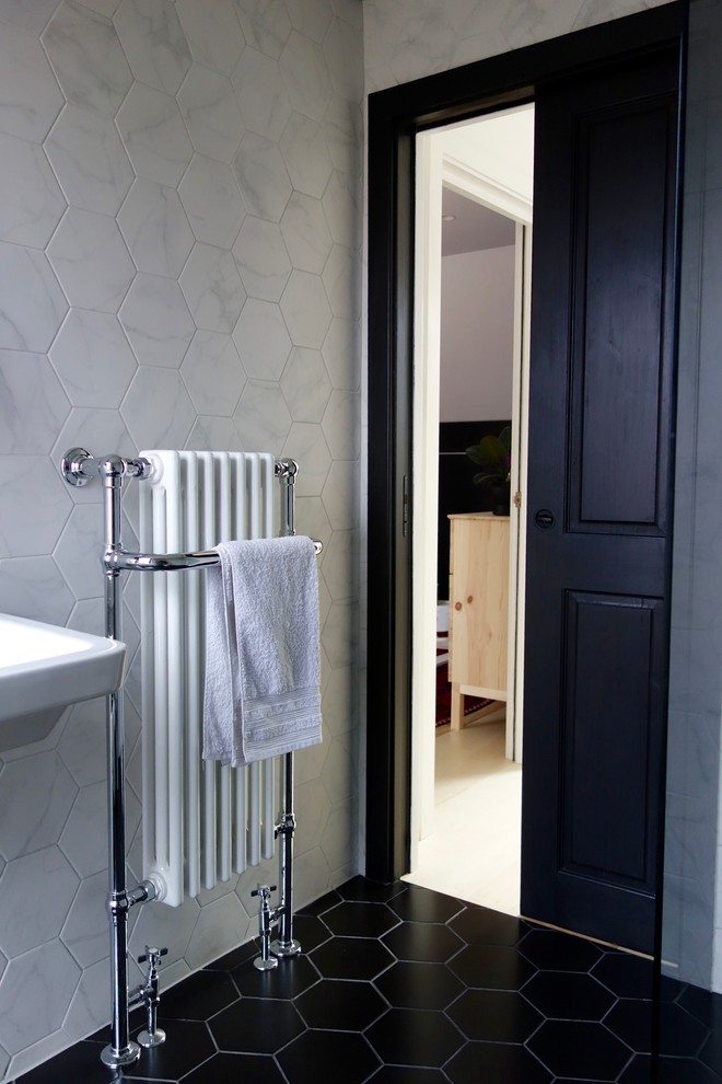Example of a small danish bathroom design in Other