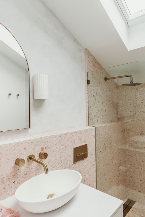 pink terrazzo tile