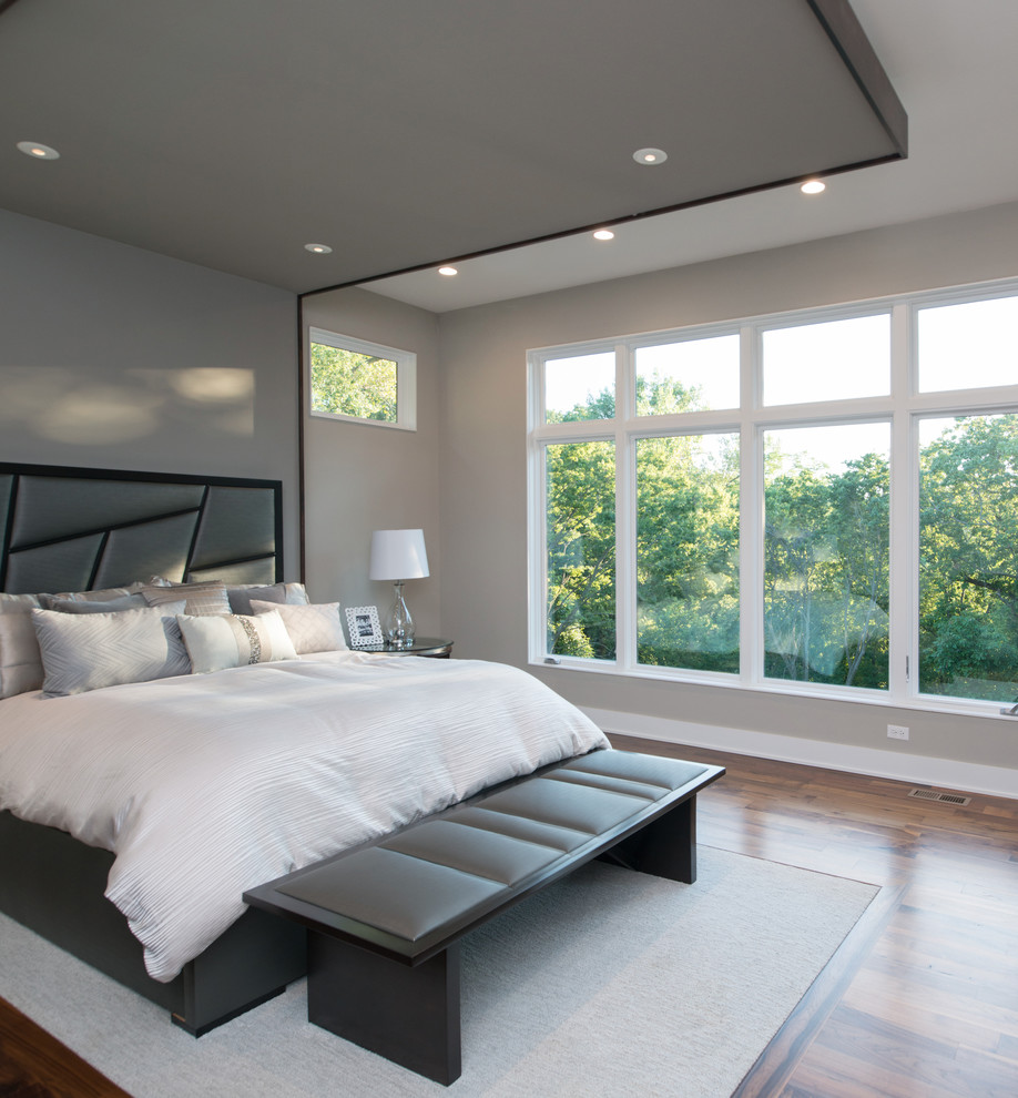 Inspiration for a contemporary bedroom remodel in Kansas City