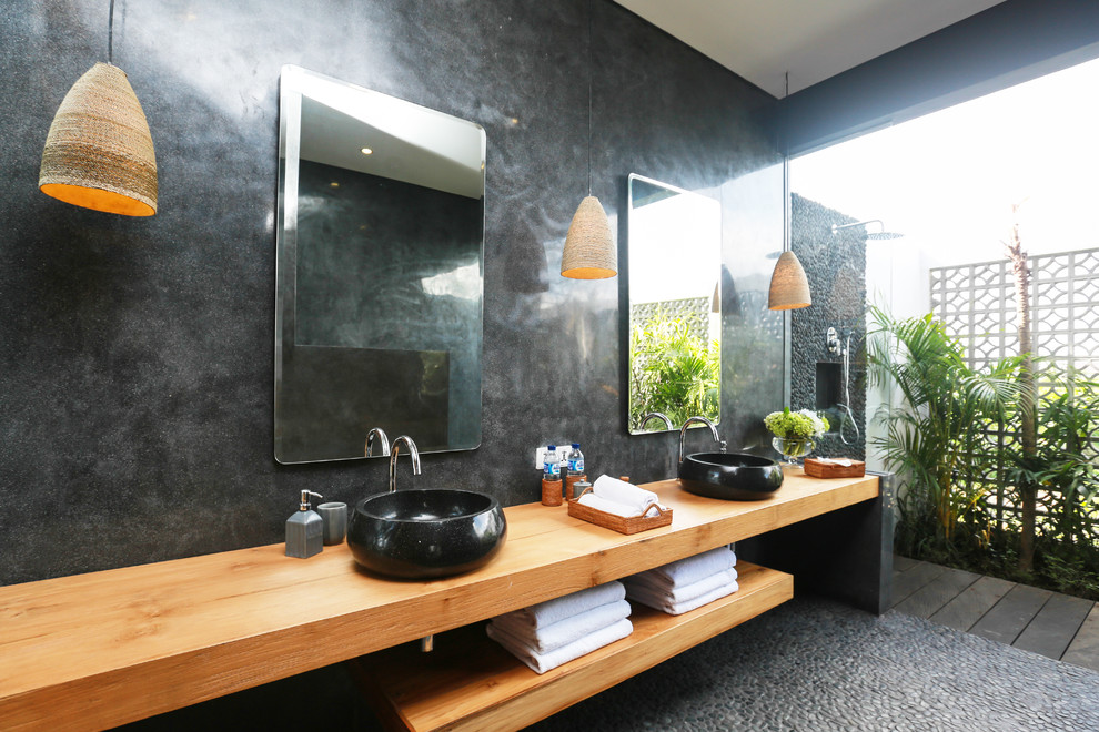 Inspiration for a world-inspired bathroom in San Diego.