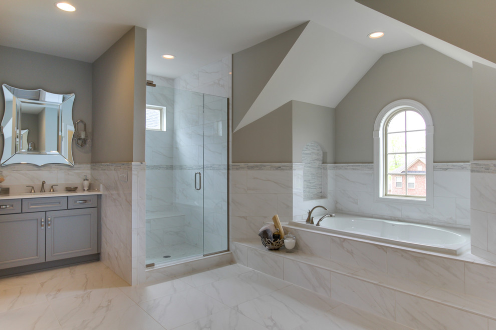 Photo of a contemporary bathroom in Raleigh.