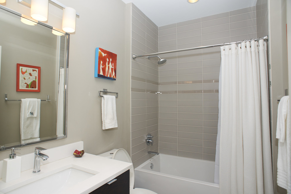 The Mid Century Unit at Falls City Lofts Midcentury Bathroom