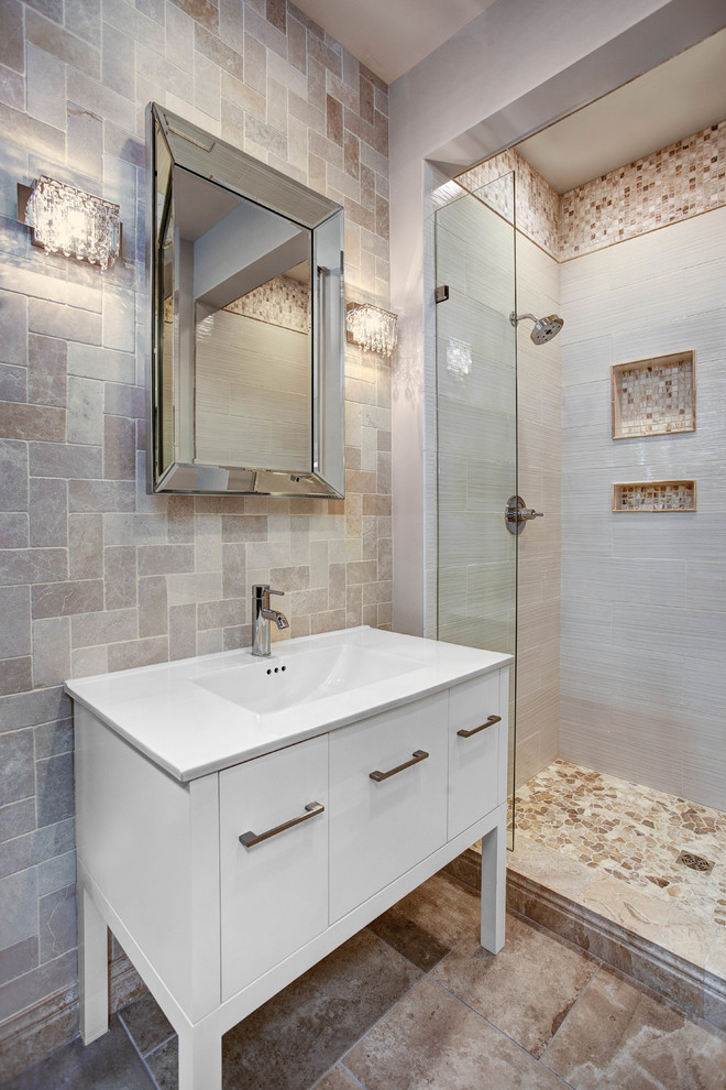 The Queen Beige Marble Collection - Contemporary - Bathroom - Minneapolis -  by The Tile Shop | Houzz