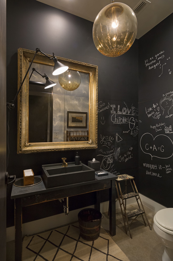 Inspiration for an eclectic powder room remodel in Austin