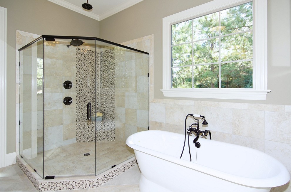 The River Forest Master Bathroom built by Homes By Dickerson at Barton