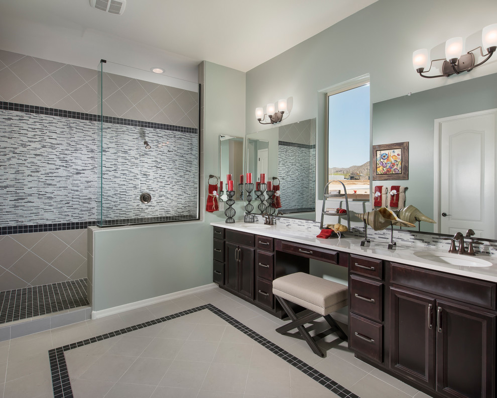Bathroom - contemporary bathroom idea in Phoenix with an undermount sink