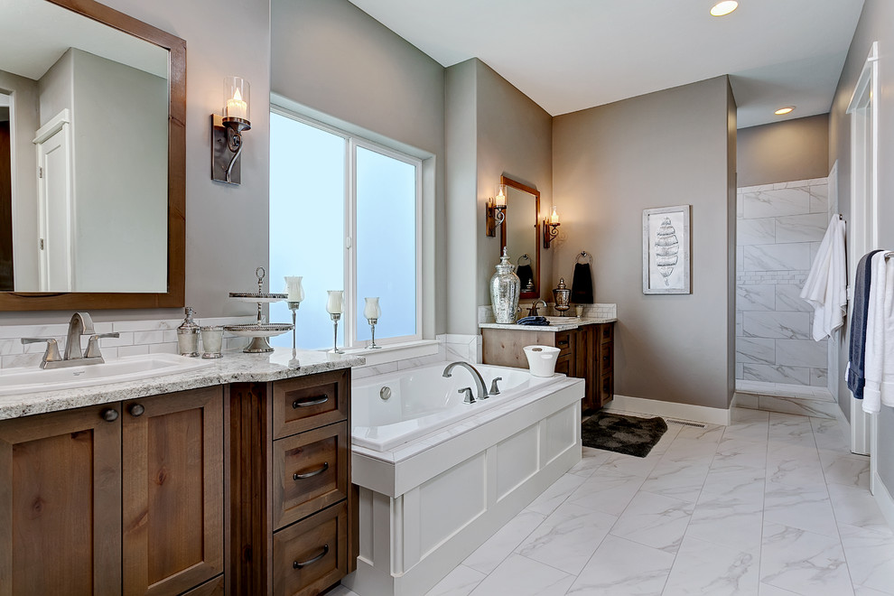 The Stratford Craftsman Bathroom Boise by Boise Hunter Homes
