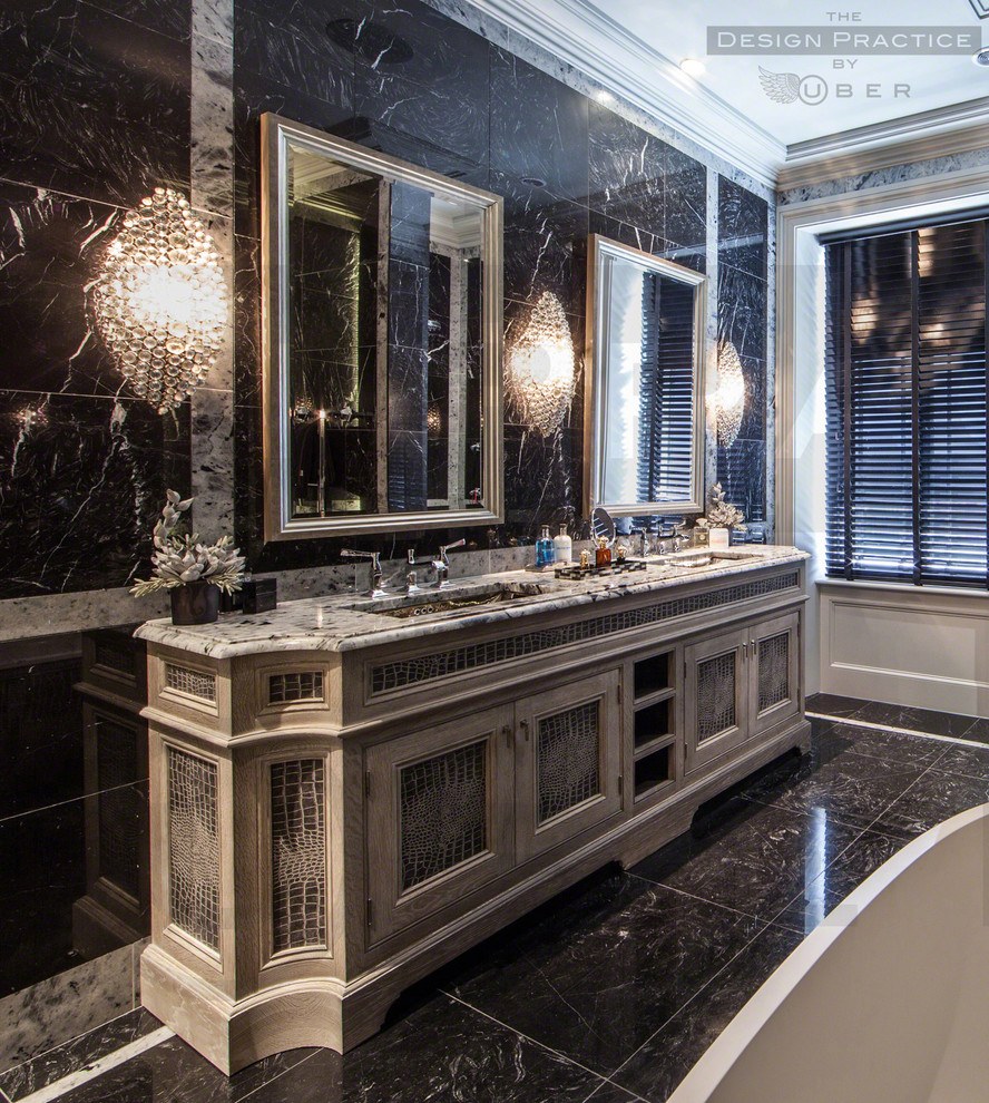 Inspiration for a contemporary bathroom in Manchester.