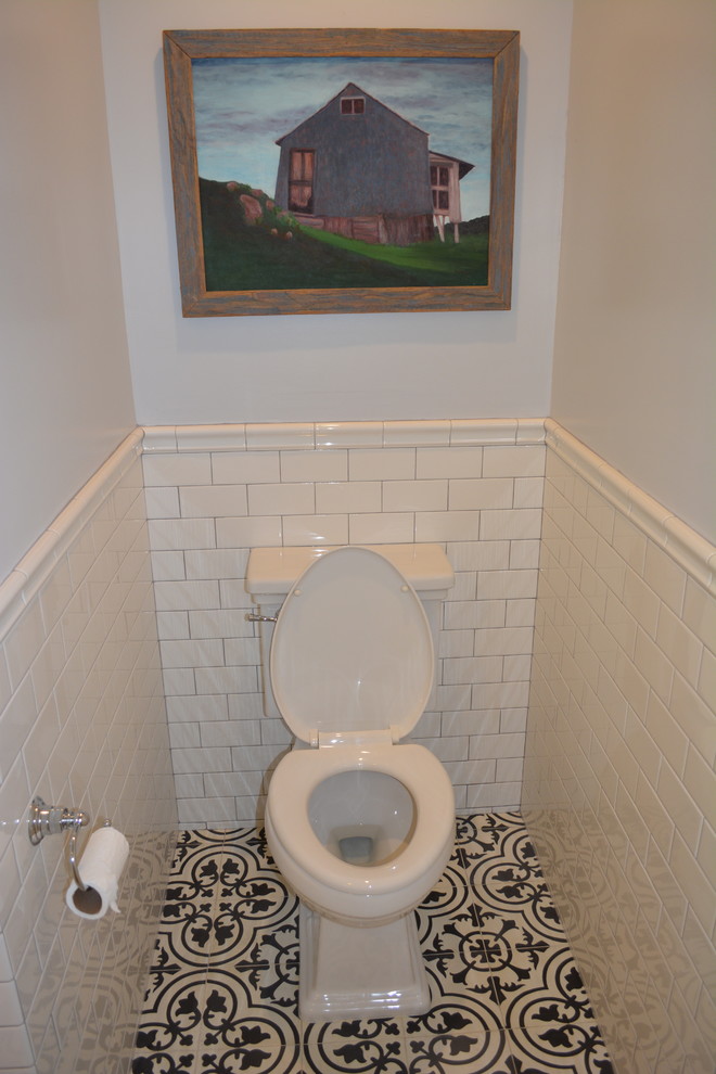 Exemple d'un WC et toilettes craftsman.