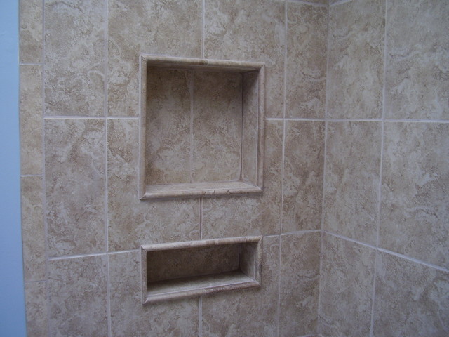 Tile Pencil Molding Contemporary, How To Tile A Shower Niche With Pencil Trimmer