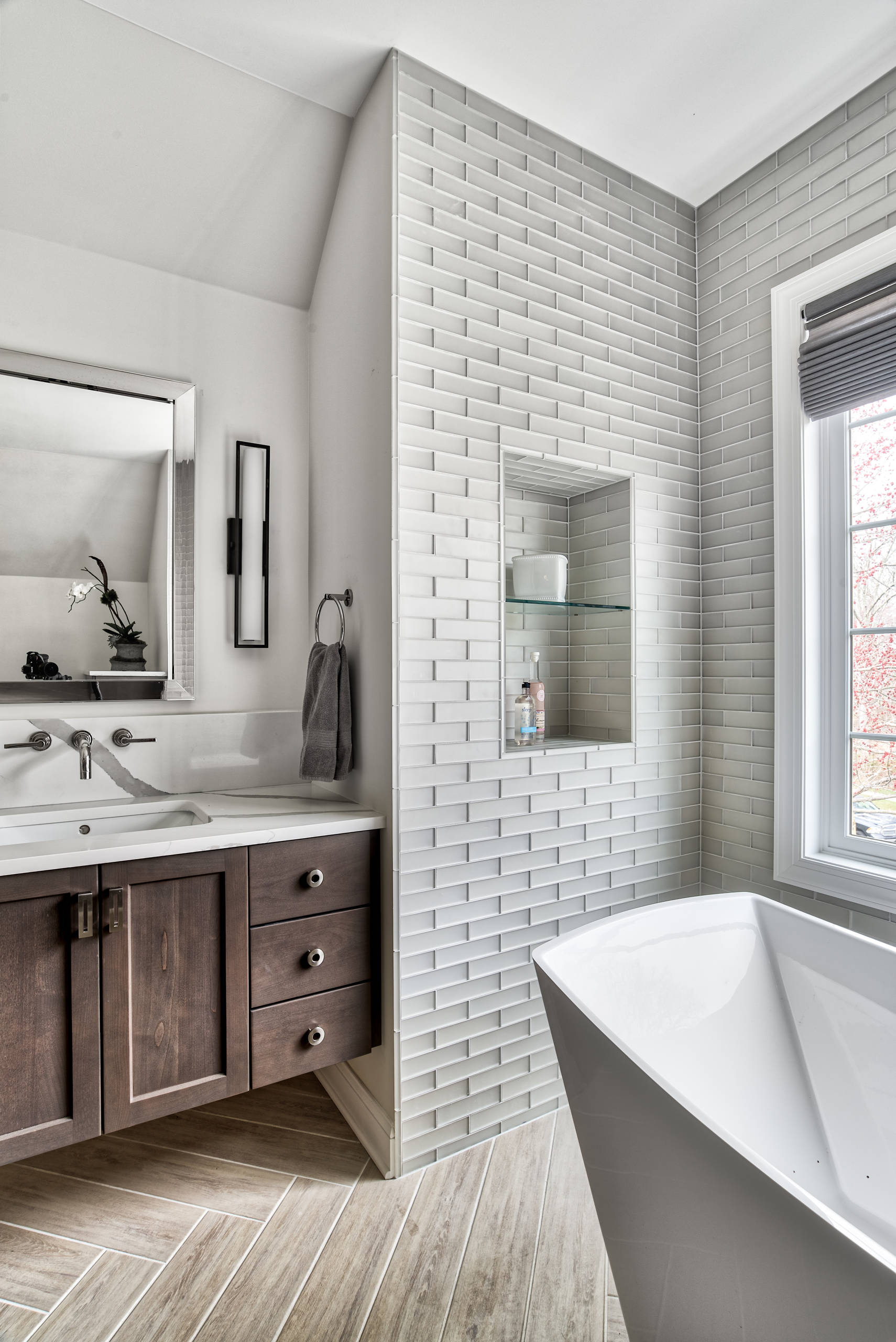 Recessed Float Shelves Niche - Rustic - Bathroom - New York - by  KraftMaster Renovations, Houzz