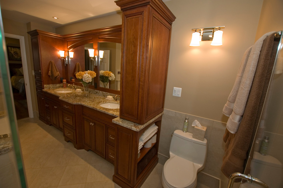 Toilet alcove and vanity alcove Traditional Bathroom DC Metro by Stonegate Construction
