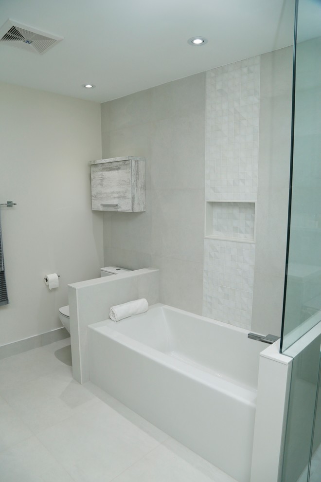 Toronto Modern White Bathroom Remodel Modern Bathroom Toronto