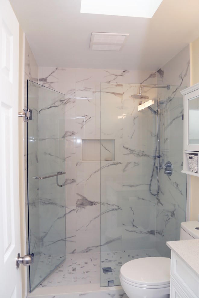 Toronto White Marble Bathroom Remodel Traditional Bathroom