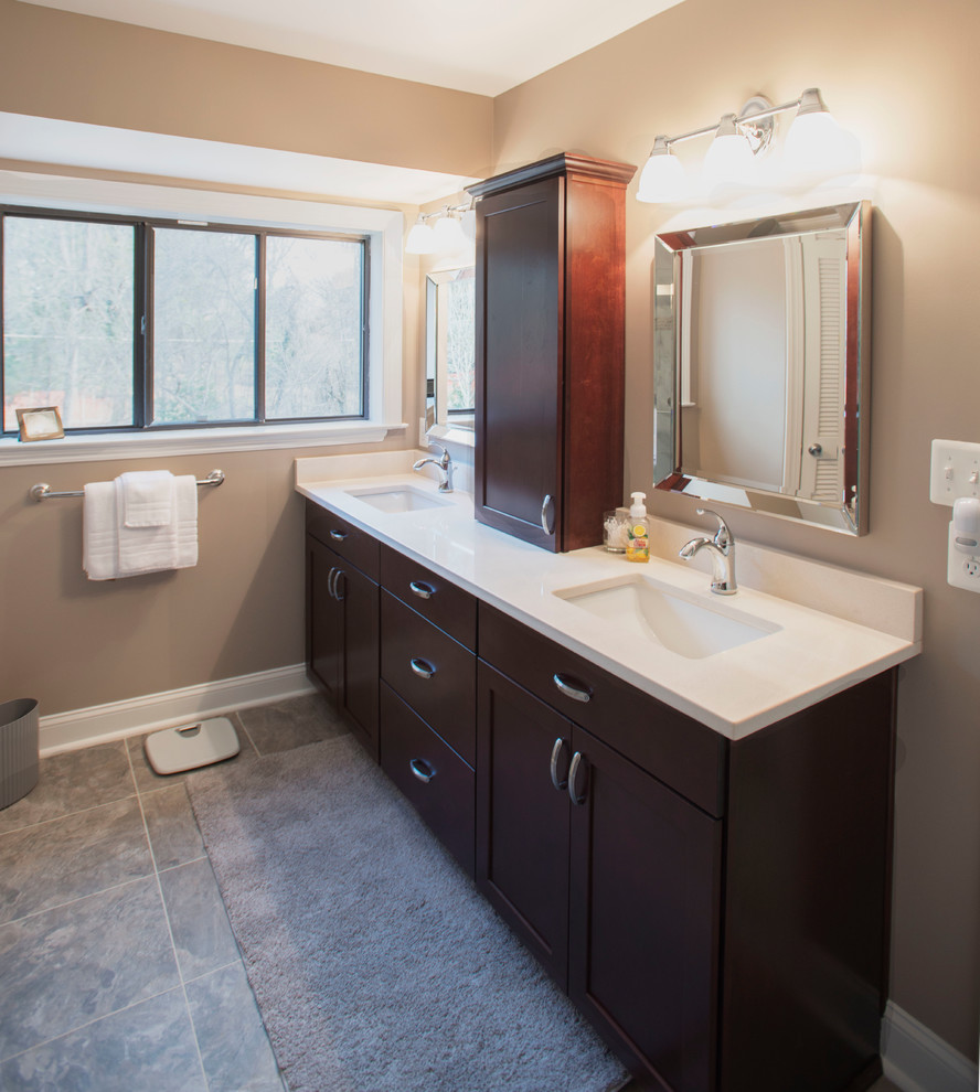 Traditional Bathroom- Cherry Wood Cabinets - Traditional - Bathroom ...