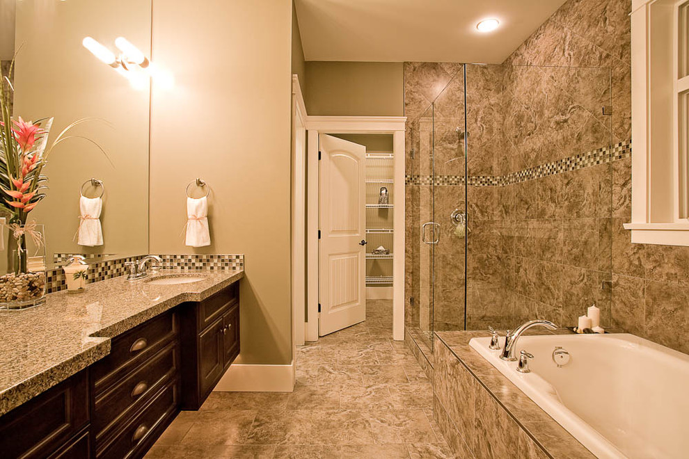 Inspiration for a timeless mosaic tile bathroom remodel in Vancouver