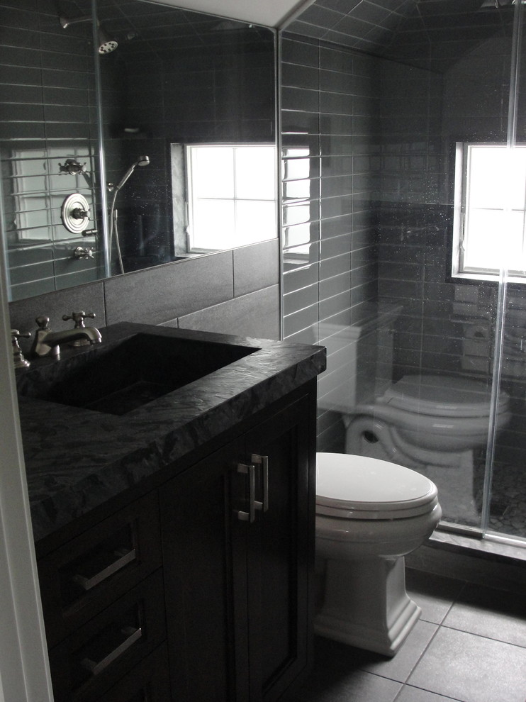 Traditional Hamptons with a Twist Transitional Bathroom New York