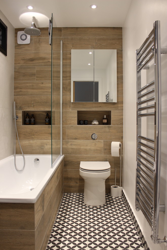 Design ideas for a contemporary bathroom in Sussex.