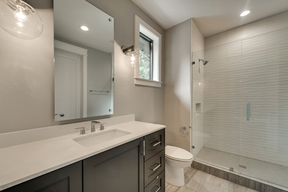 Transitional Dreamhome on Greenbrier - Transitional - Bathroom - Dallas ...