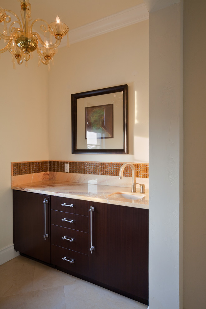 Bathroom - transitional bathroom idea in Orlando with a one-piece toilet