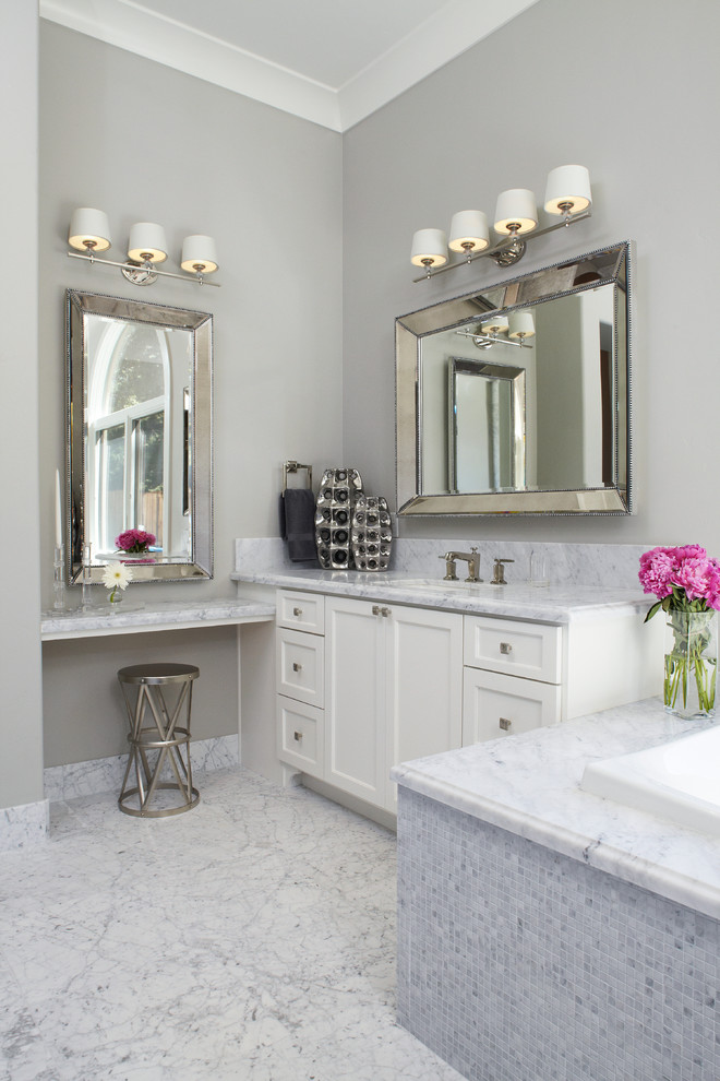 Transitional mosaic tile bathroom photo in San Francisco