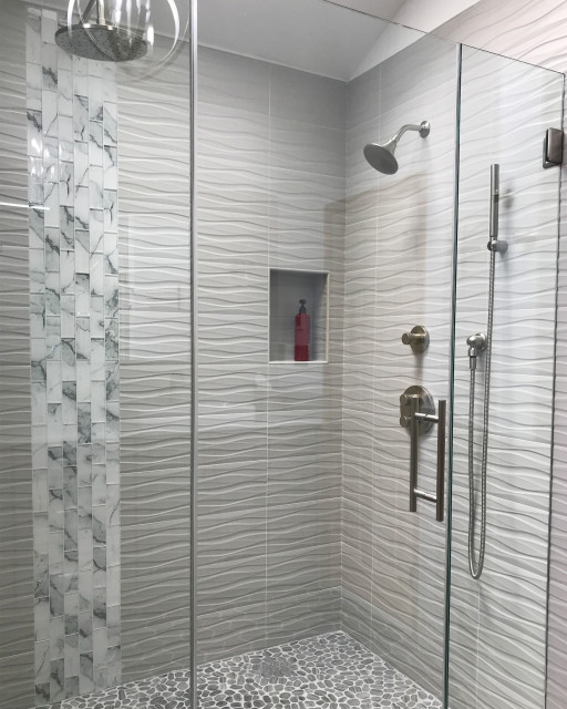 Transitional Spa Like Master Bathroom With Walk In Shower Traditional 