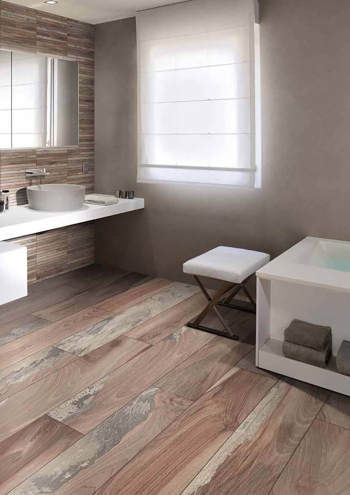 Trend: Wood Look Ceramic Tile - Transitional - Bathroom - Philadelphia - by Arley Wholesale ...
