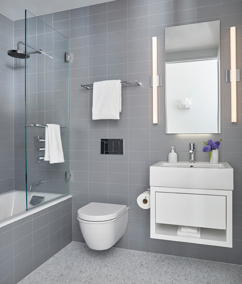 comparison of two bathroom vanity styles