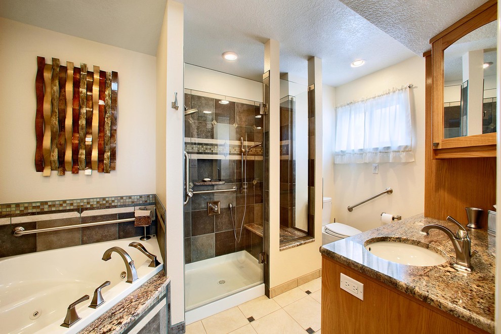 Tub Plus Walkin Shower Southwestern Bathroom Albuquerque by