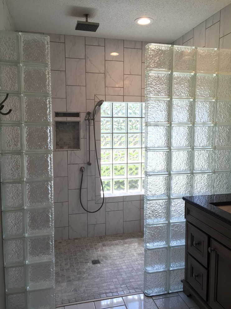 Tub to Shower Conversion Contemporary Bathroom Wichita by The