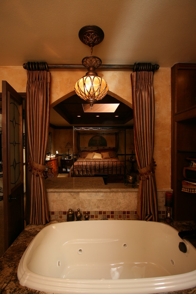 Tuscan Master Bathroom Suite in Santa Ana, CA Traditional Bathroom
