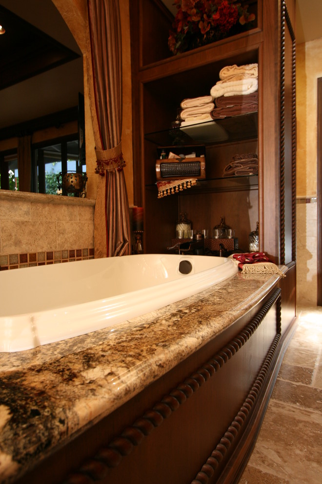 Tuscan Master Bathroom Suite in Santa Ana, CA Traditional Bathroom