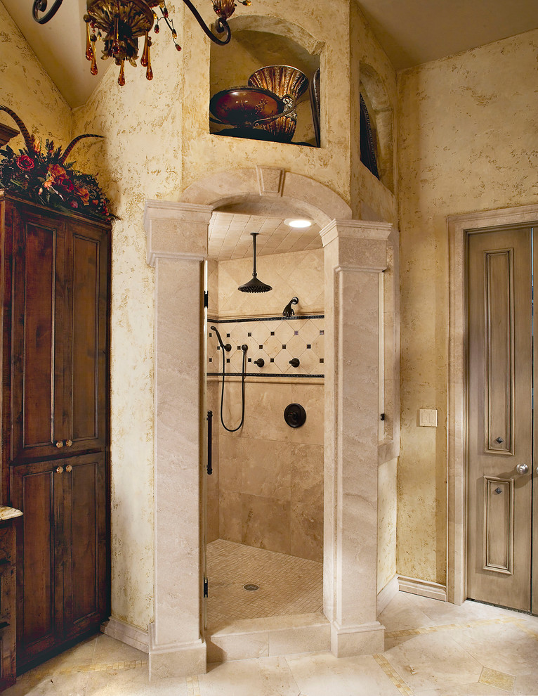 Tuscan Old World Stone Master Shower Traditional Bathroom Dallas By Euro Design Build - Old World Bathroom Tile Ideas Tuscan Old World Stone Master Shower Traditional Bathroom Dallas By Euro Design Build - Old World Bathroom Tile Ideas
