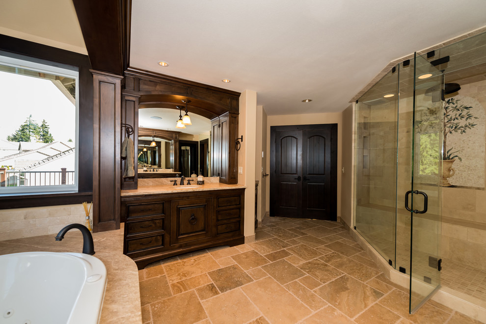 Tuscan Style Master Bathroom Traditional Bathroom Seattle by