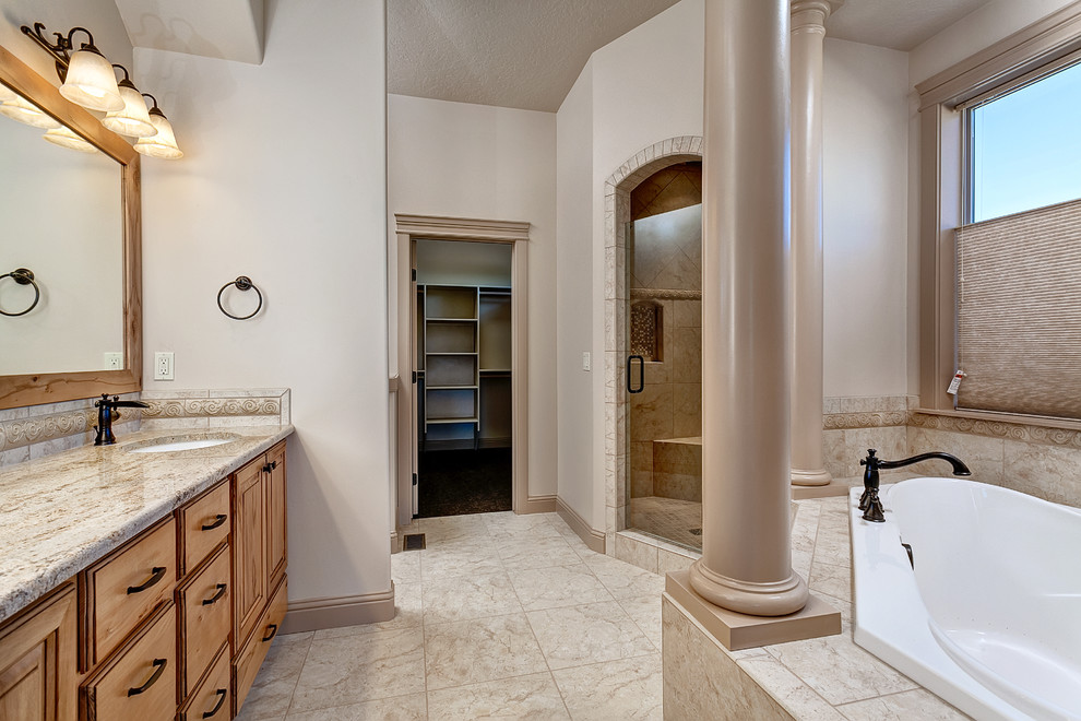 Tuscan Villa at Spurwing Green Estates Mediterranean Bathroom