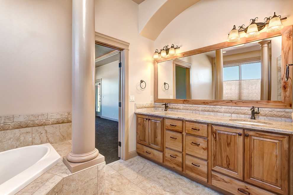 Tuscan Villa at Spurwing Green Estates Mediterranean Bathroom