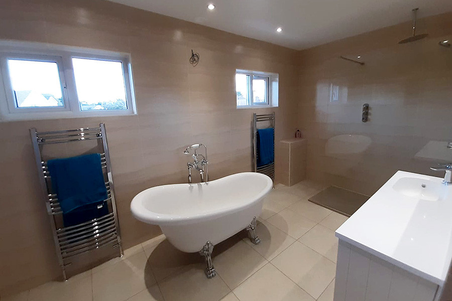 Design ideas for a contemporary bathroom in Dorset.