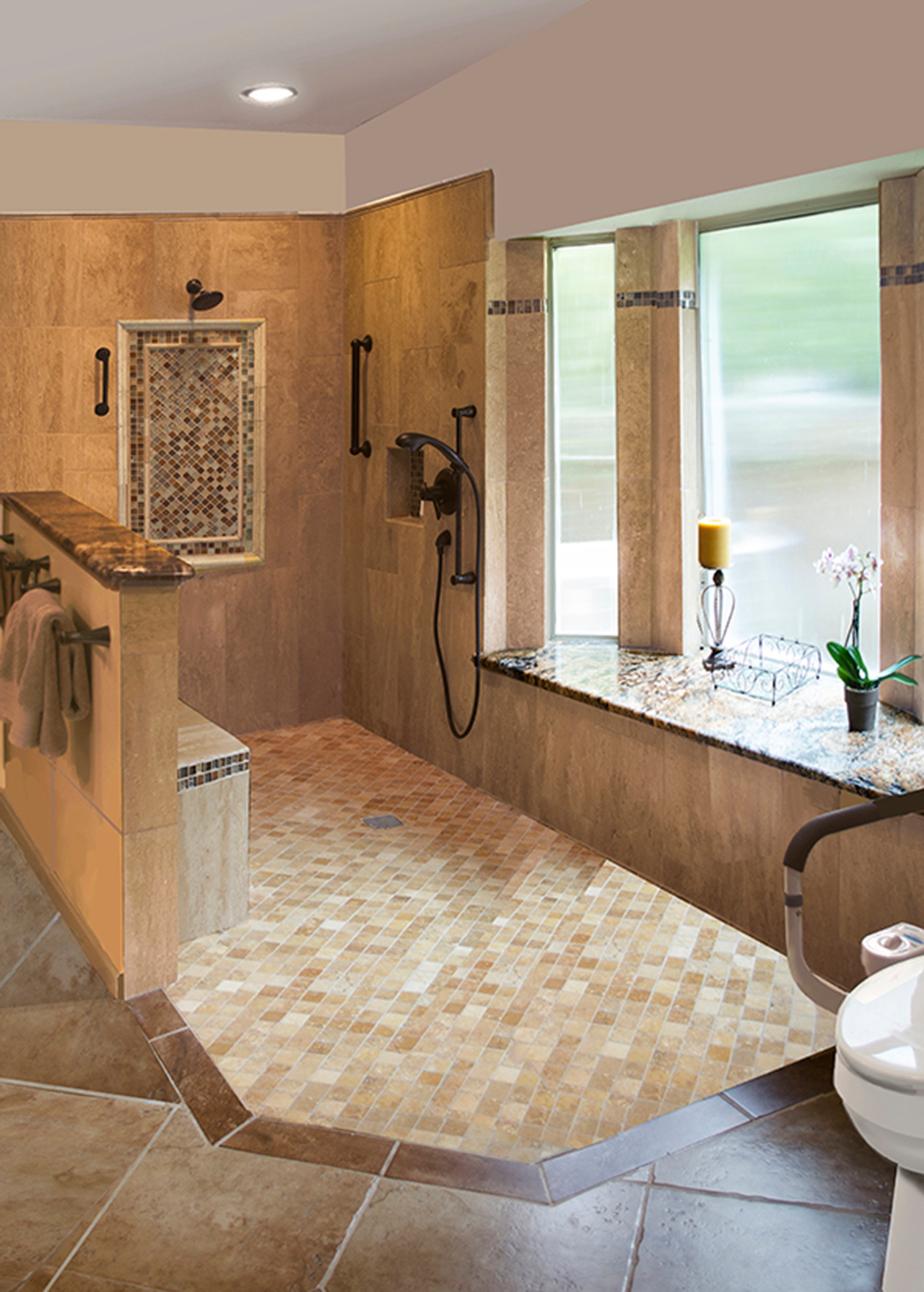 roll in shower design