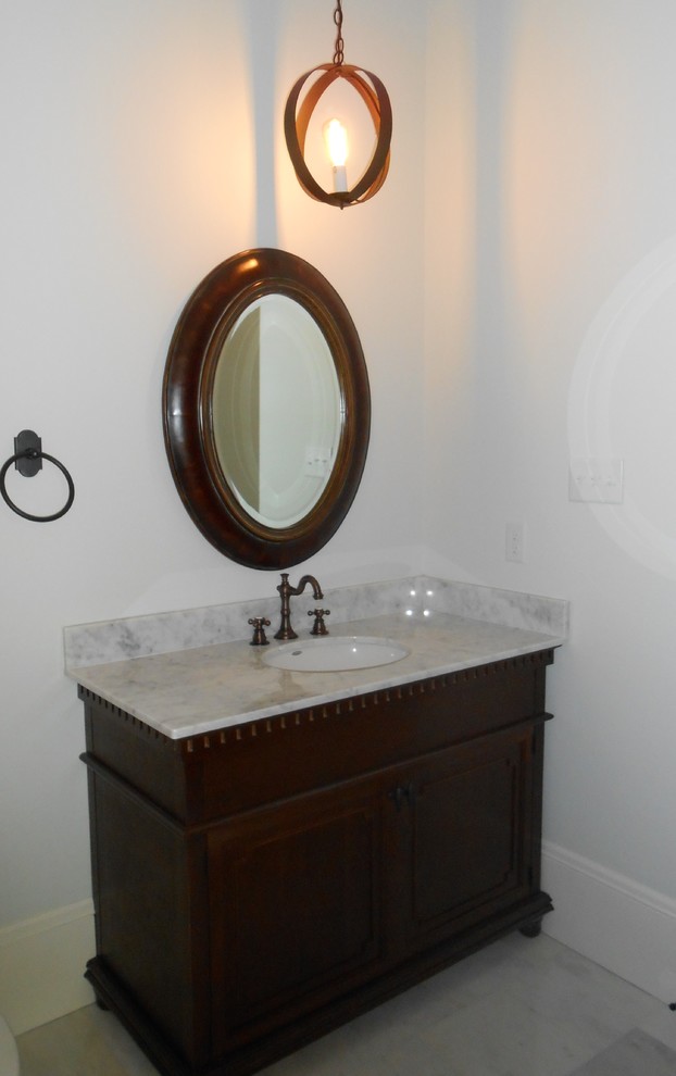 Example of a transitional bathroom design in New Orleans