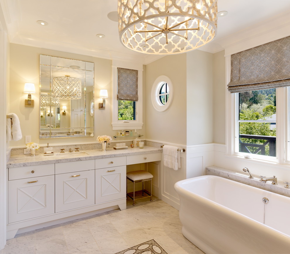 Freestanding bathtub - victorian freestanding bathtub idea in San Francisco