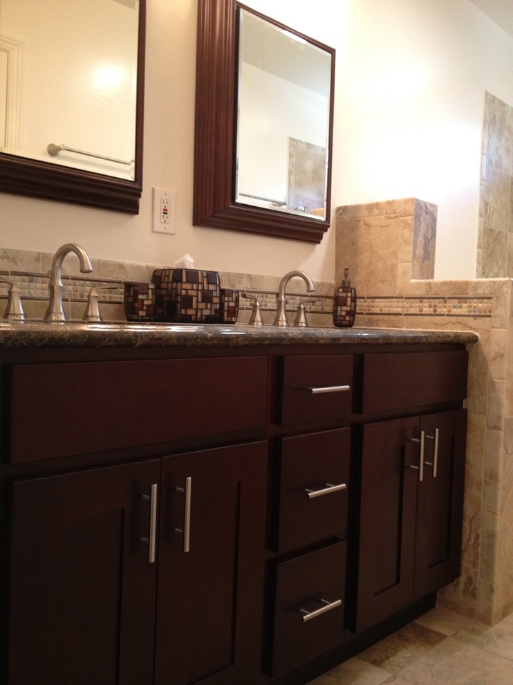 Vanity Area Contemporary Bathroom San Diego by b3 Construction