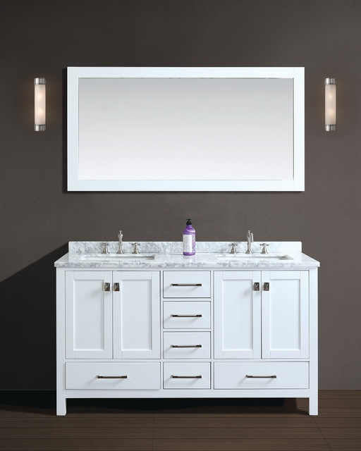 Vanity by Ari Kitchen and Bath Contemporary Bathroom Orange